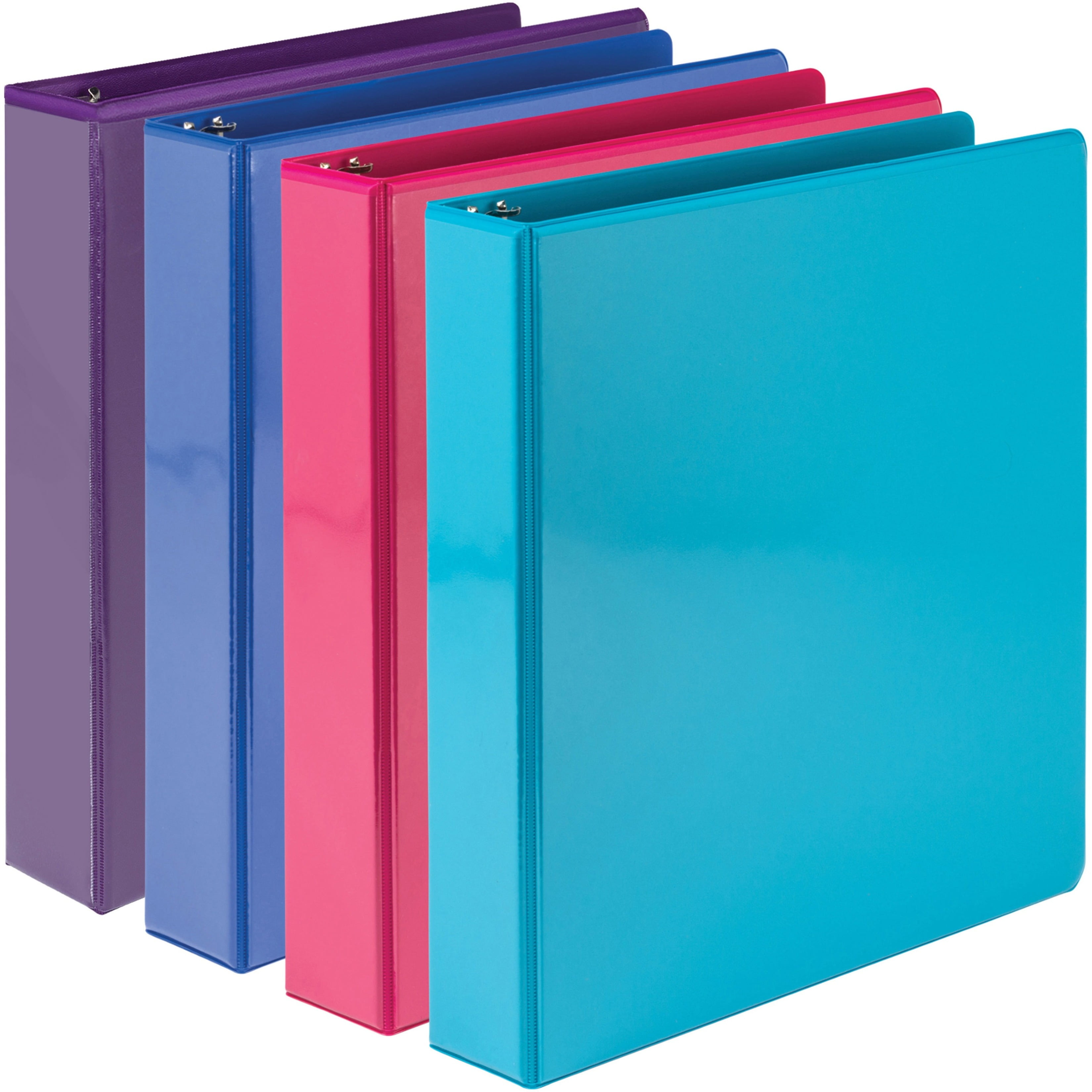 Samsill Durable 1.5 Inch View D-Ring Binder - Fashion Assortment 4 Pack, Assorted, 4 / Pack (Quantity)