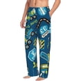 thumbnail image 2 of Uemuo Dump Truck Pattern Men's Wide Leg Palazzo Lounge Pants with Pockets Light Weight Loose Comfy Casual Pajama Pants-XX-Large, 2 of 9