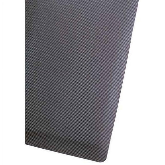 Antifatigue Mat, 6 ft. L x 4 ft. W, 1" Thickness, Vinyl, Corrugated, Black