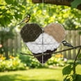 thumbnail image 5 of Handmade Fiber Birds Nesting Material Heart, Refillable Birds Haven 1 Heart Shape Hummingbird Nesting and 2 Bags of Nest Materials, Winter Fowl Gifts Hummingbirds Lovers Home Garden Yard, 2 Sets, 5 of 7