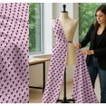 thumbnail image 5 of Soimoi Pink Cotton Cambric Fabric Fish & Cat Animal Printed Fabric 1 Yard 42 Inch Wide, 5 of 7