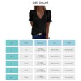thumbnail image 3 of Women Short Sleeve, Polyester Breathable Short Sleeve Blouse  For Home Black M, 3 of 4