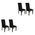 thumbnail image 3 of Youkk 2pcs/set Dirt-proof Velvet Chair Covers - Exquisite Craft Elastic Belt Machine Washable Dining Room Black 2 pcs 2Set, 3 of 6