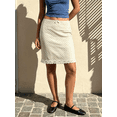 thumbnail image 4 of LMLYSoH Women's Summer Midi Skirt Casual Low Waist Dots Print Slim Fit Skirt Lace Trim Mesh Skirt, 4 of 7
