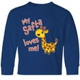 thumbnail image 3 of Inktastic My Safta Loves me- cute giraffe Long Sleeve Youth T-Shirt, 3 of 5