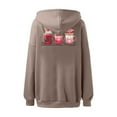thumbnail image 5 of WEAIXIMIUNG Robe Sweat-Shirt pour Femmes Manches Courtes et Mode Hiver Sweat à Capuche Imprimé Sans Poches, 5 of 5