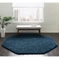 thumbnail image 2 of Unique Loom Everyday Shag Plush Area Rug 8' x 8' Octagon in Navy Blue, 2 of 2