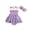 Purple, variant on Aojekbee Newborn Girl Outfit, Tie-up Sleeveless Pleated Butterfly Tulle Patchwork Romper Dress with Hairband Summer Clothes