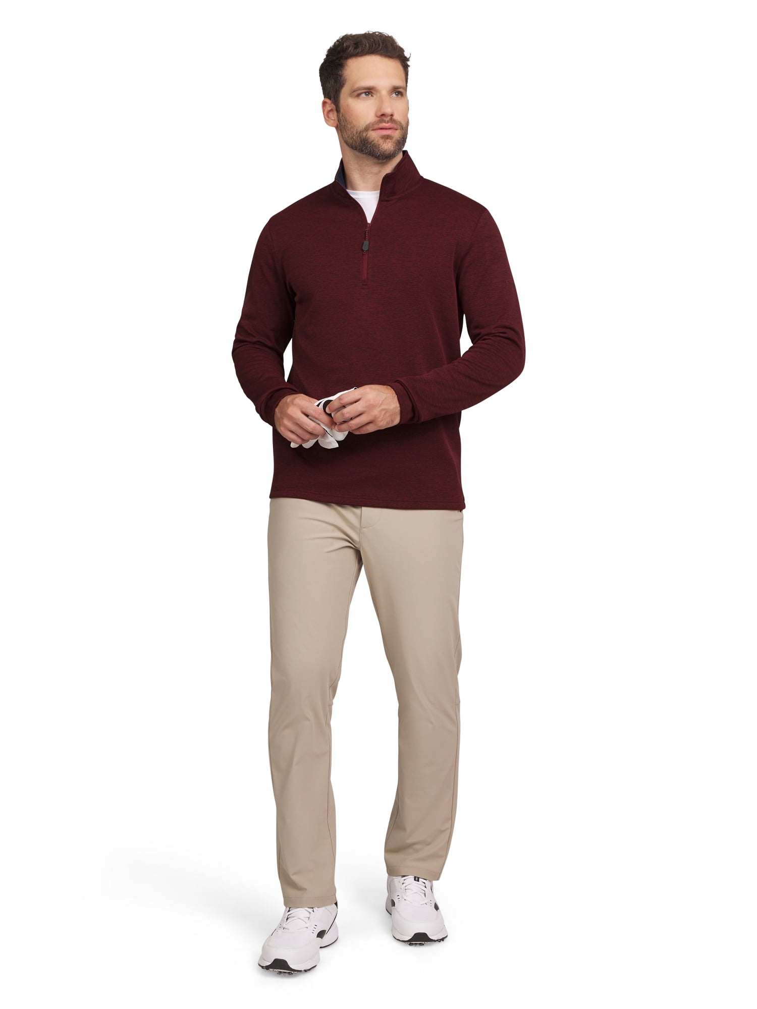 Chaps Golf Men's & Big Men's Fleece Quarter Zip Pullover Sweater, Sizes S-5XL