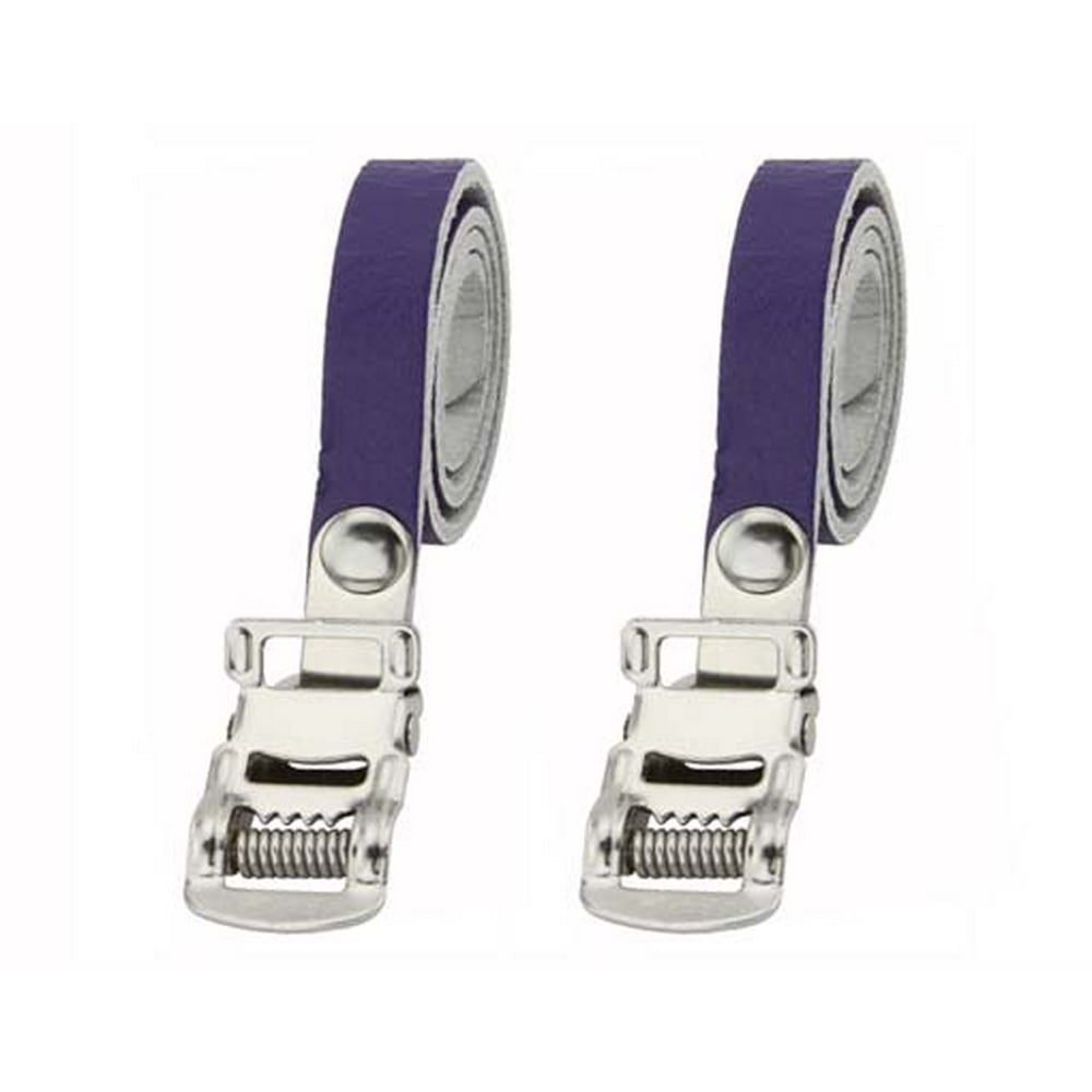 Leather Toe Straps Blue. Bike pedal strap, bicycle pedal strap, bicycle