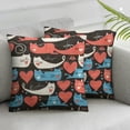 thumbnail image 3 of Colorful Whales Funny Throw Pillow Covers  Plush Cushion Protect Case for Sofa Bedroom, 3 of 7