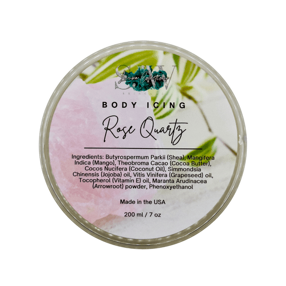 SJW Luxe Collections Rose Quartz Hydrating Shea, Mango, Cocoa Butter Body Butter, 7 Ounce