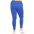 thumbnail image 3 of Women's Plus Size Elastic High Waist Solid Stretch Fitted Leggings, 3 of 4