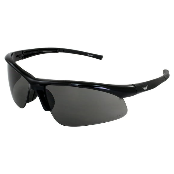 Global Vision Ambassador Safety Sunglasses Scratch-Resistant Black Frame w/ Smoke Lens ANSI Z87 