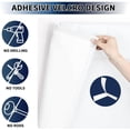 thumbnail image 3 of PureFit Rideaux Occultants 100 % pour Porte-Fenêtre Stores pour Pare-Soleil de Porte Rideau de Porte de Patio Revêtement pour Intimité à Nouer Isolé Type Lin Housse de Porte d'Entrée Draperies, L26 x H40 Pouces, 1 Panneau, Blanc, 3 of 7