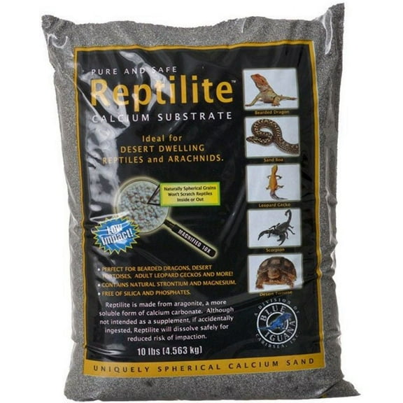 Blue Iguana Reptilite Calcium Substrate for Reptiles - Smokey Sands [Reptile, Sand & Gravel] 40 lbs - (4 x 10 lb Bags)