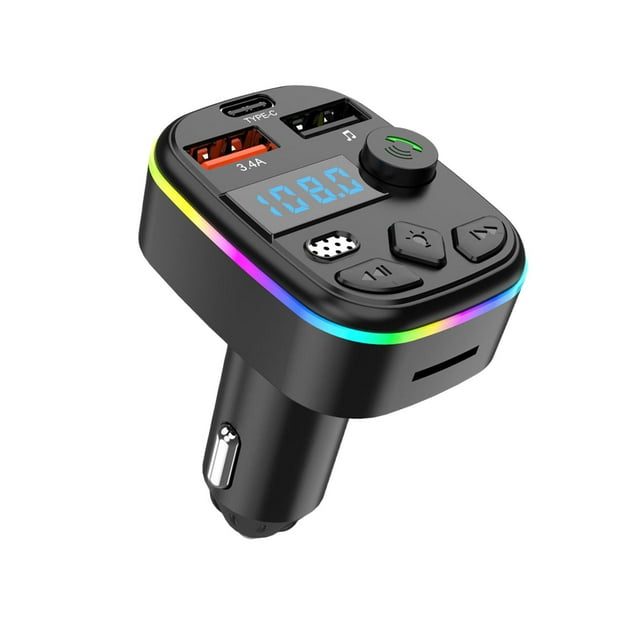 Adaptador genérico para coche Interfaces Llamadas de voz V5.3 Reproductor MP3 para coche Radio FM inalámbrica Estilo A