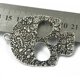 thumbnail image 3 of 2 Colgante de Plata Antigua con Forma de Y Flores para Manualidades de Fabricación de Joyas de Bricolaje Yinane colgante de dijes de calavera, 3 of 3