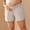 Khaki, variant on Shorts for Women Shorts Double Layered Pleated Maternity Shorts with Underbelly Elastic Waist Pockets Summer Beach Casual White XXL