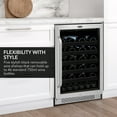 thumbnail image 6 of Whynter BWR-408SB 24" Built-In 46 Bottle Undercounter Stainless Steel Wine Refrigerator with Reversible Door, Digital Control, Lock, and Carbon Filter, 6 of 8