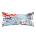 thumbnail image 3 of Haosy Satin Pillowcase for Hair and Skin Standard Cooling Silk Pillow Case with Envelope Closure Red White Flower Embroidery 20"x26", 3 of 9