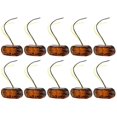 thumbnail image 1 of 10Pcs Amber 2 Led Light Oval Clearance Trailer Car Truck Side Marker Tail Lamp, 1 of 5