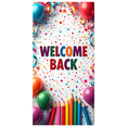 thumbnail image 3 of Welcome Back Banner for Office School Decorations with Balloons Colorful Pencils Party Supplies and Festive Backdrop for Event Celebration Classroom Decor, 3 of 4
