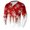 Red, variant on Brondbend Men's Tops Christmas Men Shirts Long Sleeved Crew Neck Button Pullover Print Comfy Trendy Blouse Regular Fit Going out Clothes Red
