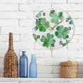 thumbnail image 2 of Dreamtimes St. Patrick S Day Clover Wall Clock, 10 Inch Silent Non Ticking Round Clock Oil Painting Clock Easy to Read Clock for Living Room Bedroom Bathroom Home Decor, 2 of 7