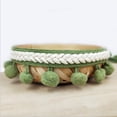 thumbnail image 2 of Ribete de felpa Sunnimix con bola flecos cinta borla verde para costura, 2 of 7