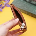 thumbnail image 6 of Portable Leather Business ID Card Credit Badge Holder Coin Purse Wallet Keychain, 6 of 13