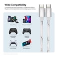 thumbnail image 4 of Powertek Marble 6ft USB-C to USB-C Cable, White/Silver, 60W Fast Charging, Silicone Marble Design, Steady Data Transfer, 4 of 5