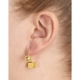 thumbnail image 4 of Sterling Silver Gold-tone Dangle Earrings (26x36), 4 of 6