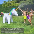 thumbnail image 2 of Swimline Humongous 6' Inflatable Unicorn Kid's Outdoor Yard Water Sprinkler, White/Rainbow, 2 of 8