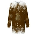 thumbnail image 3 of Neewe Womens Sweatshirt Dresses Christmas Crewneck Long Sleeve Loose Dresses Trendy 2025 Fall Pullover Tops X-mas, 3 of 5