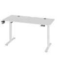 thumbnail image 2 of Electric Standing Desk Height Adjustable Computer Desk 55 inches Home Office Gaming Desk Writing Computer Workstation PC Simple Sit-Stand Large Working Area Student Kids Study Desk (White), 2 of 7