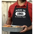 thumbnail image 5 of 65th Birthday Gifts Made In 1961 All Original Parts Two Pocket Adjustable Bib Apron Black WAPN-0313, 5 of 7
