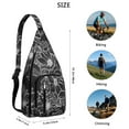 thumbnail image 3 of Vintage Wildflower Sling Backpack&nbsp;- Romantic Rose & Peony Print, Fashionable Multi-Functional Crossbody Bag, 3 of 4