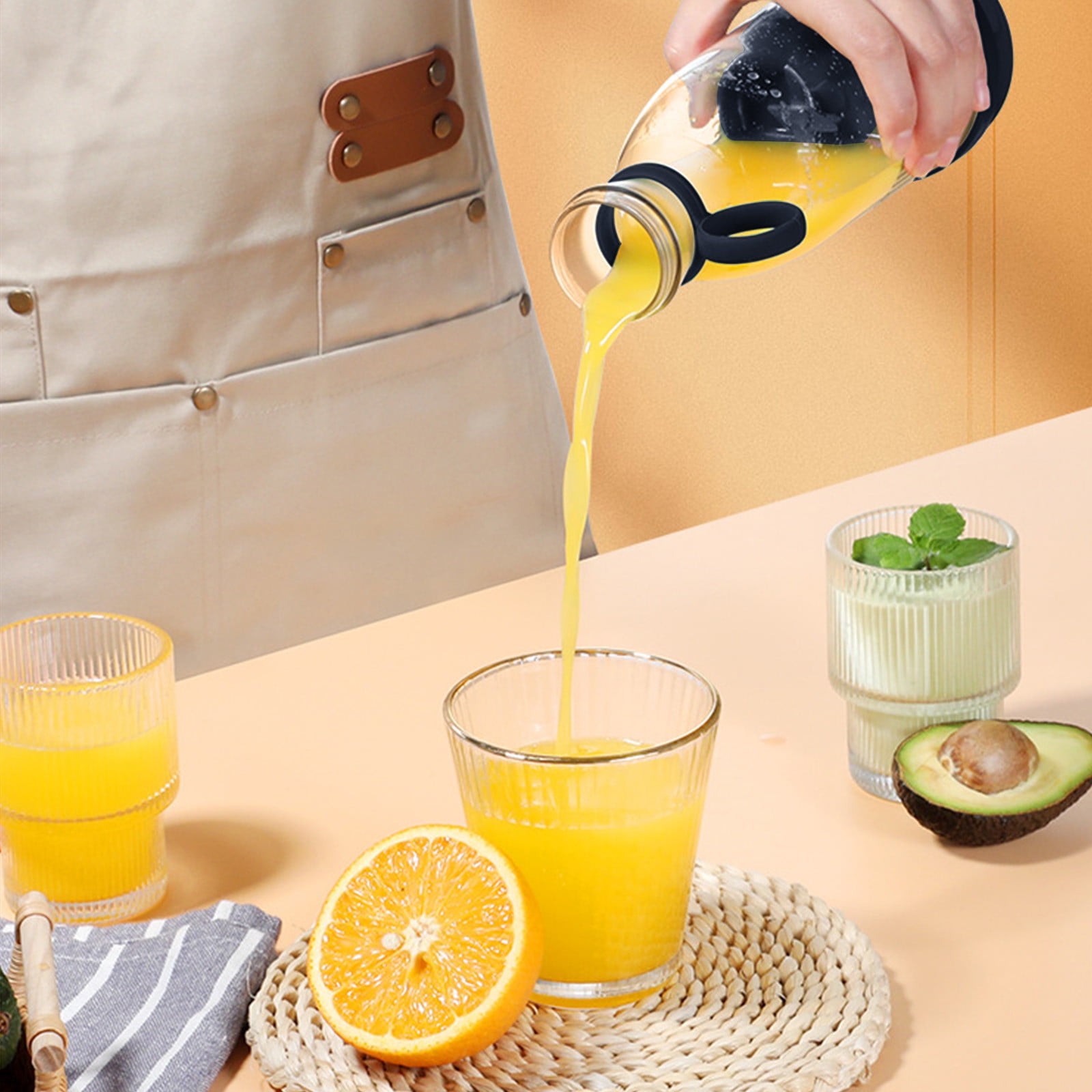 Tuphregyow Portable Blender,Personal Blender Juicer Cup,Handheld Fruit Machine,Smoothies And Shakes Blender,Usb Rechargeable With 6 Blades for Kitchen