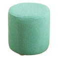 thumbnail image 2 of HLONK Round Ottoman Slipcover Polyester Blend Footstool Protector Covers Stretch with Elastic Bottom Feature Textured Machine Washable Jacquard Fabric - Grey, 2 of 8