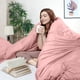 thumbnail image 3 of Juego de funda de edredón Utopia Bedding, tamaño doble, microfibra rosa, 3 of 7