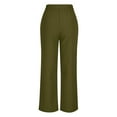 thumbnail image 2 of Patlollav Womens Casual Wide Leg Pants High Waisted Button Down Straight Long Trousers Palazzo Pants, 2 of 6