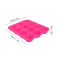 thumbnail image 2 of Silicone Muffin Pan 12-Cavity Pink Non-Stick Food Grade Silicone Baking Mold for Homemade Muffins Cupcakes Brownies Oven Safe Baking Tool, 2 of 5