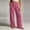 c01Pink, variant on Wide Leg Linen Pants for Women Loose Elastic Waist Drawstring Flowy Palazzo Trousers Fashion Solid Color Beach Vacation Clothes Gray M