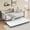 Black, variant on Modern Twin Daybed with Trundle and Backrest, Metal Sofa Bed Frame with Steel Slat Support and Art Sweet Heart Design,for Living Room, Bedroom and Guest Room