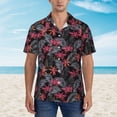 thumbnail image 4 of Haiem Colorful Hawaii Palms Printed Hawaiian Shirt for Men - Men’s Casual Beach Summer Shirts - Stretch Fabric with Modern Fit-Small, 4 of 9