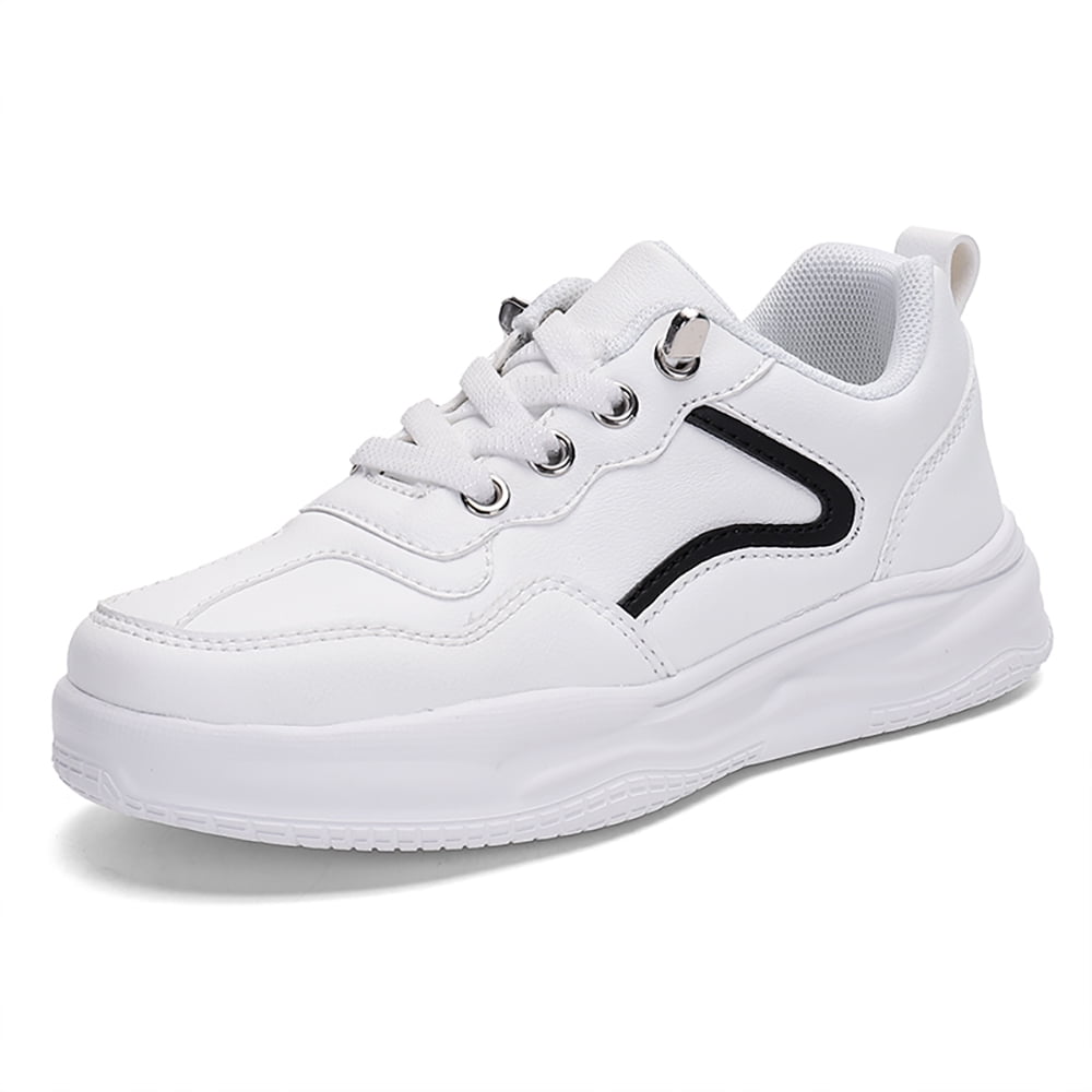 Eashi Boys Girls White Sneakers High Top Walking Shoes (Toddler Little