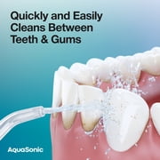 AquaSonic Precision Rechargeable Cordless Water Flosser with Travel Bag and 2 Standard Flossing Tips - Black