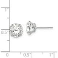 thumbnail image 3 of 14K White Gold 8mm Round Cz Post Earrings (9 X 9) Made In Vietnam xd31wcz, 3 of 5