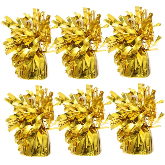 6 Pcs Folding Decoration Balloon Weight 14.00X5.50X5.50CM Golden